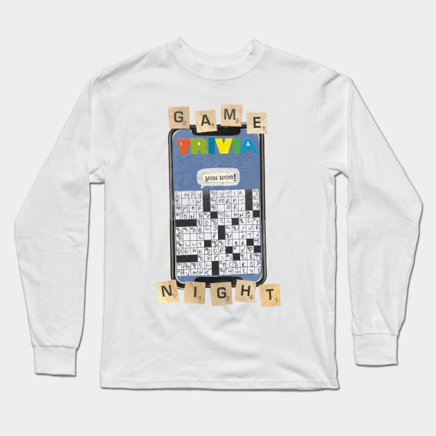 Game Night Long Sleeve T-Shirt by Collage Garage Gifts